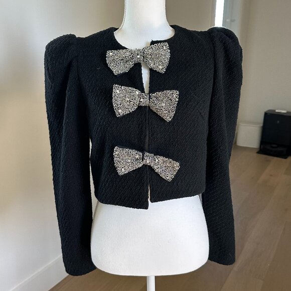 NWT & Other Stories Crystal jacket black cropped Christmas - Picture 1 of 5